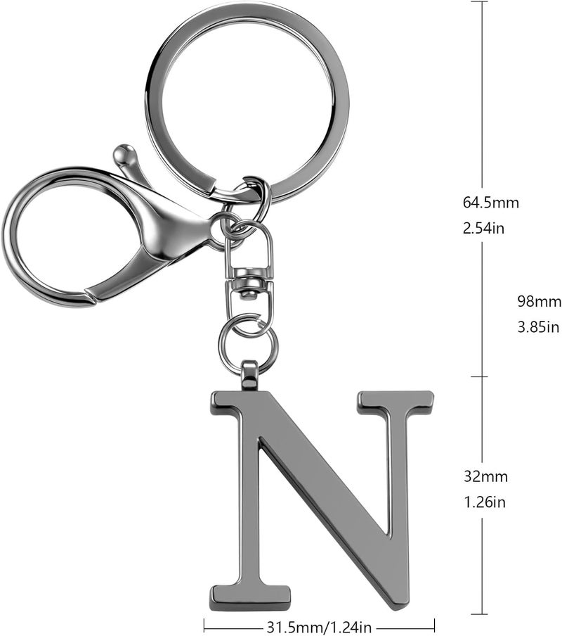 LAXPICOL Gold Letter A-Z Keychain for Women Bag Charms Purse Charms For Handbags Metal Alphabet Initial Letter Keychain - Image 3